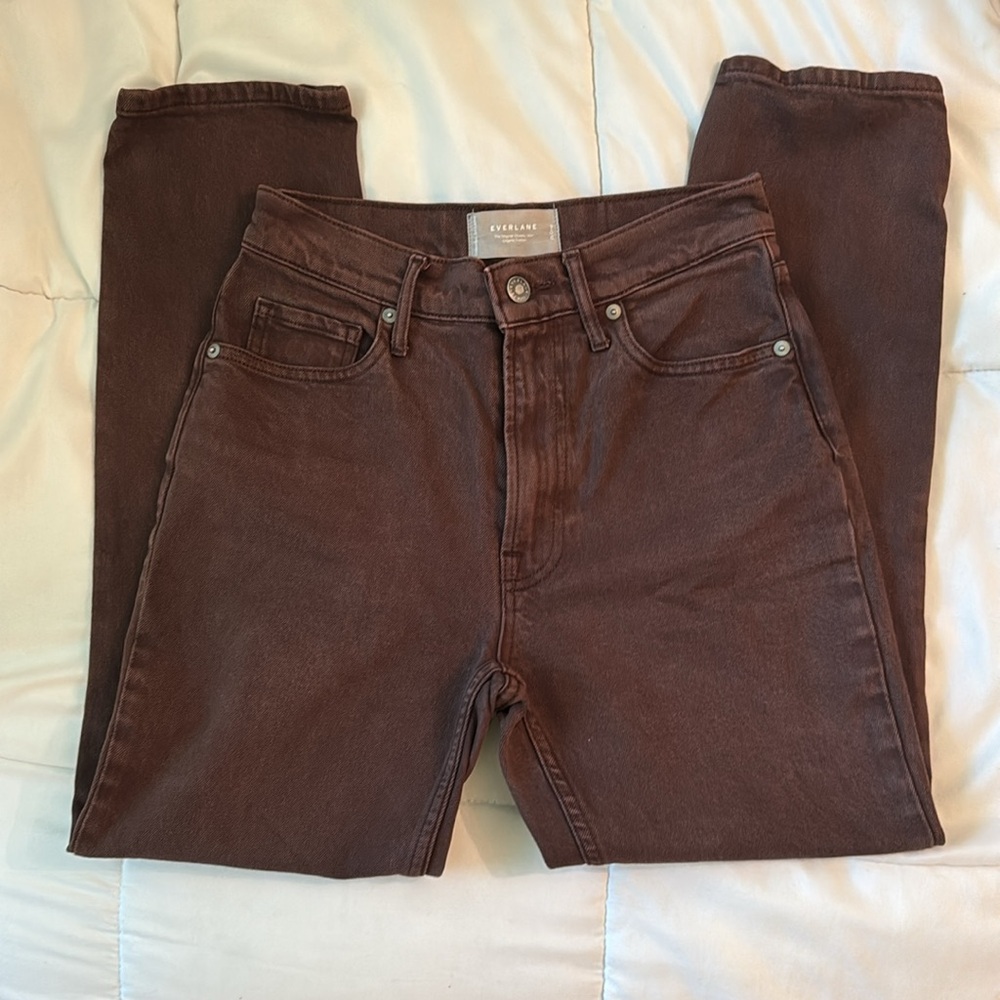 Everlane The Cheeky Chocolate Brown Straight Leg Jean